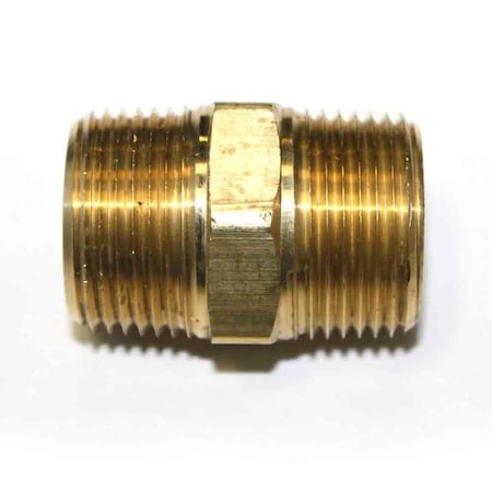 Interstate Pneumatics 3/4 Inch NPT Male Brass Hex Nipple FA919